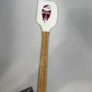 Threshold Christmas Holiday Spatulas Santa Silicone Wood Cookie Tester Santa